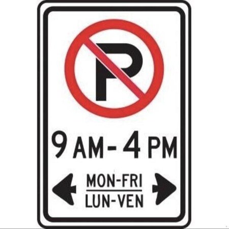 Accuform PARKING SIGN HOURS 18 X 12 FRP377RA FRP377RA